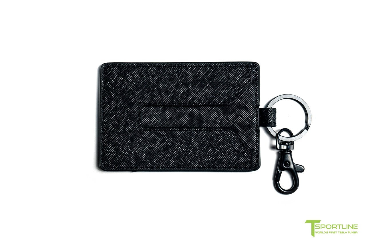 1EV Tesla Model Y Leather Key Card Holder