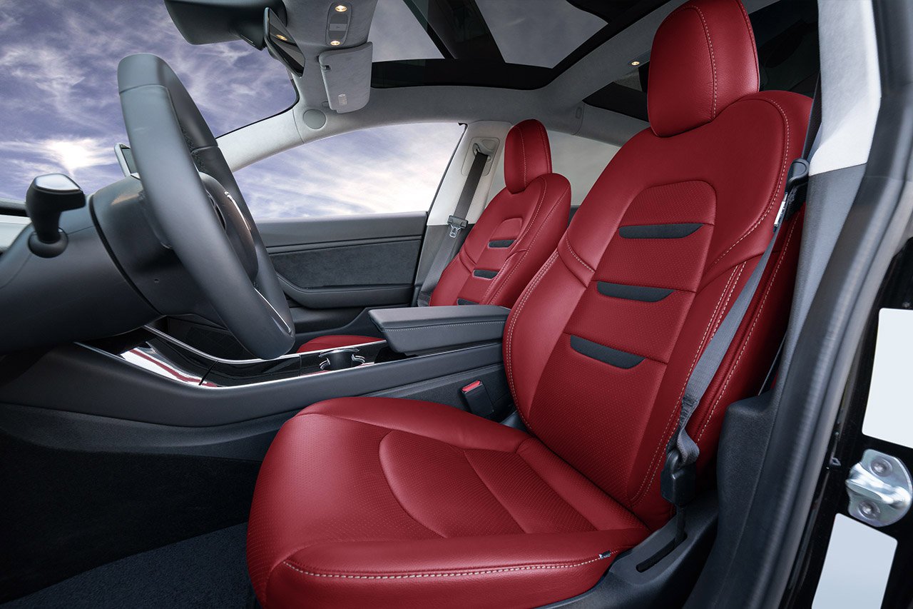 1EV Tesla Model 3 Seat Upgrade Interior Kit - Insignia Design - Perforated