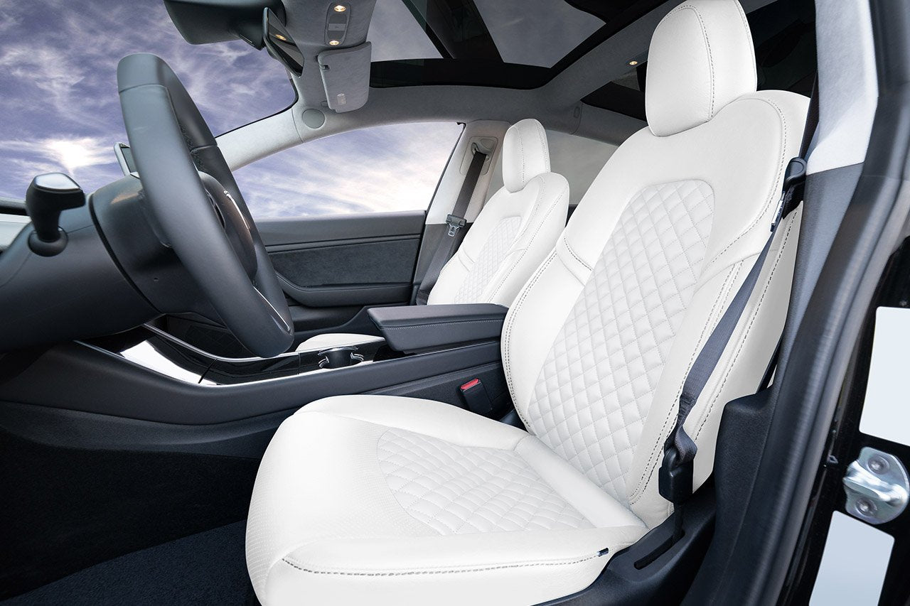 1EV Tesla Model 3 Seat Upgrade Interior Kit - Signature Diamond Design