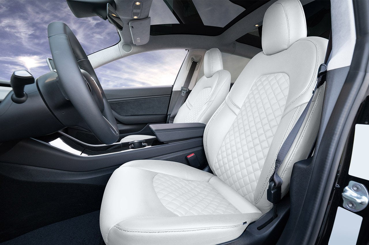 1EV Tesla Model 3 Seat Upgrade Interior Kit - Signature Diamond Design