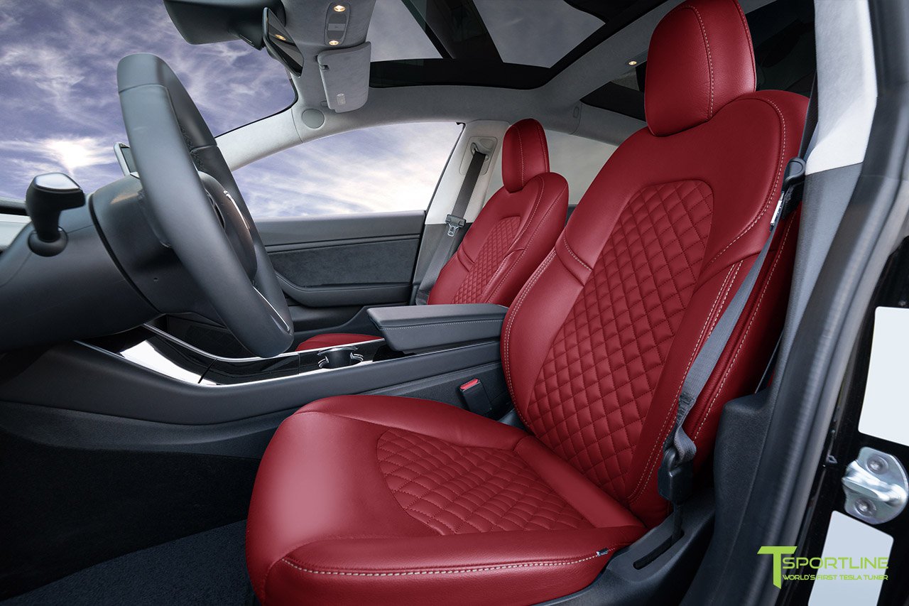 1EV Tesla Model 3 Seat Upgrade Interior Kit - Signature Diamond Design