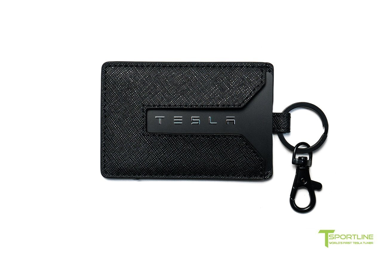 1EV Tesla Model X Long Range & Plaid Leather Key Card Holder