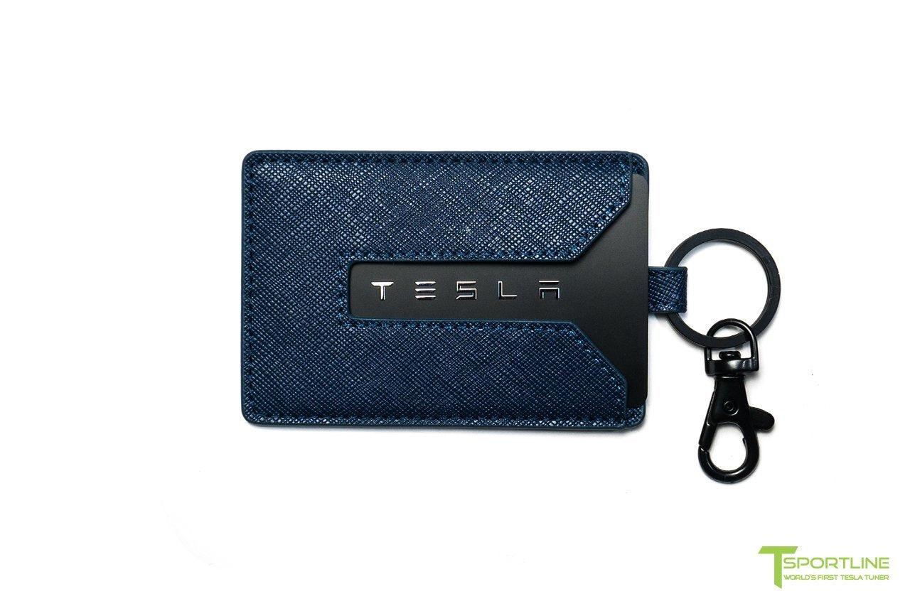 Hochwertiger Schlüsselkartenhalter aus Leder für Tesla Model 3/Y  (2017–2023).
