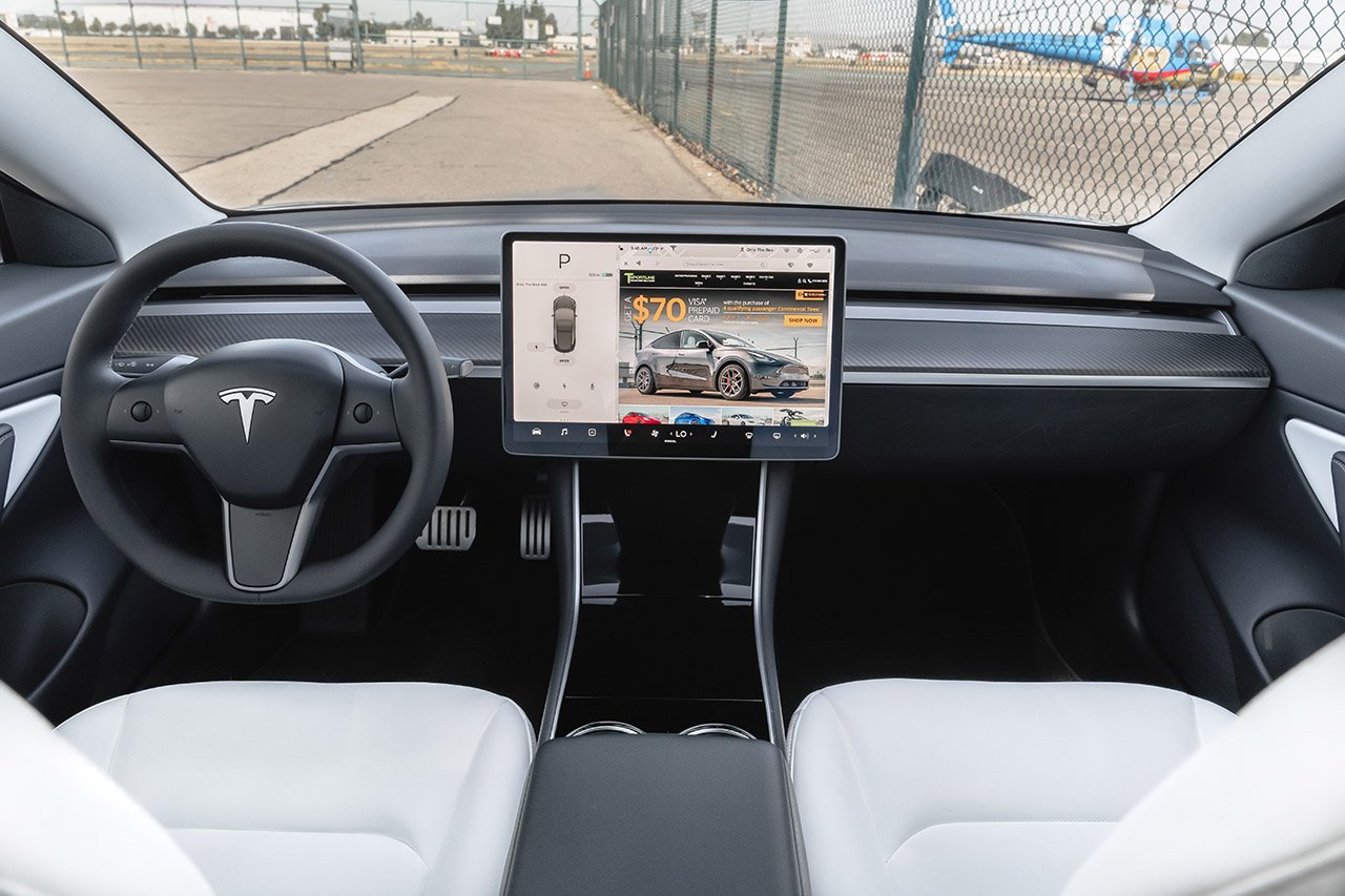 1EV Tesla Model 3 Carbon Fiber Dash Panel