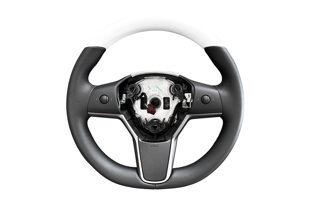 1EV Tesla Model 3 Premium White Steering Wheel – 1EV - Electric Vehicle  Upgrades & Accessories