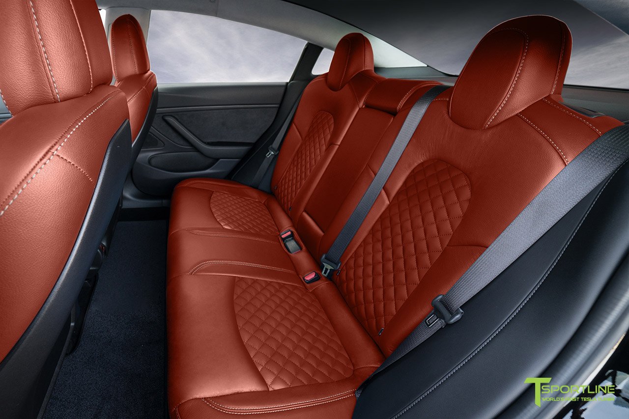 1EV Tesla Model 3 Seat Upgrade Interior Kit - Signature Diamond Design