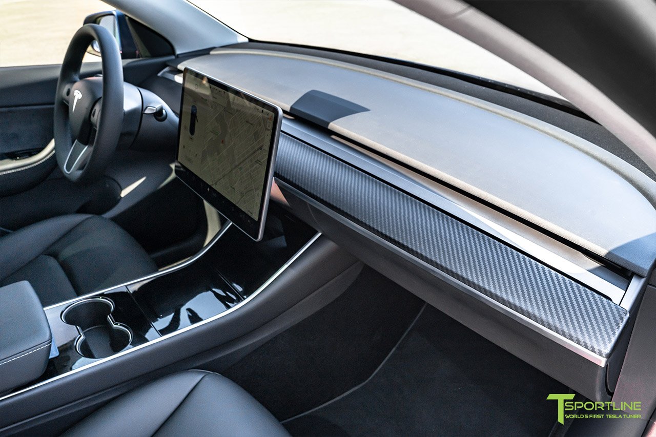 1EV Tesla Model 3 Carbon Fiber Dash Panel
